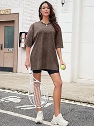 Wrenpies Oversized T Shirts for Women Vintage Basic