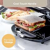 Quest 4 Slice Toastie Maker 1100W Non-Stick Cool Touch Handle Locking Clip view 7