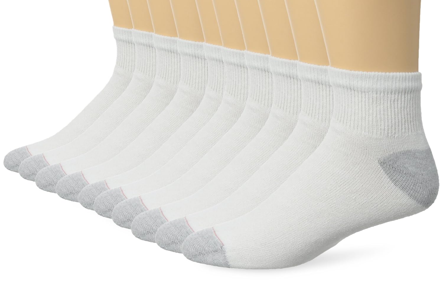 Hanes Men's 10 Pack Ultimate Ankle Socks, White, 1013 (Shoe Size 612