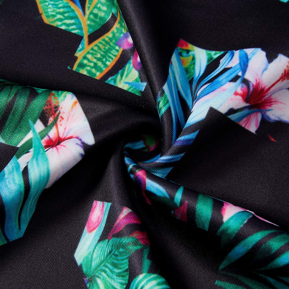 TUONROAD 3D Long Sleeve Hoodies Tshirt Tropical Number Pattern Floral Leaves Blossom Drawstring Hooded Pullover for Men Women Guys Athletic Volleyball Basketball Sweatshirts with Big Pocket