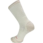 Merrell unisex-adult Men's and Women's Zoned Lightweight Cushion Wool Hiking Crew Socks - 1 Pair Pack - Unisex Arch Support