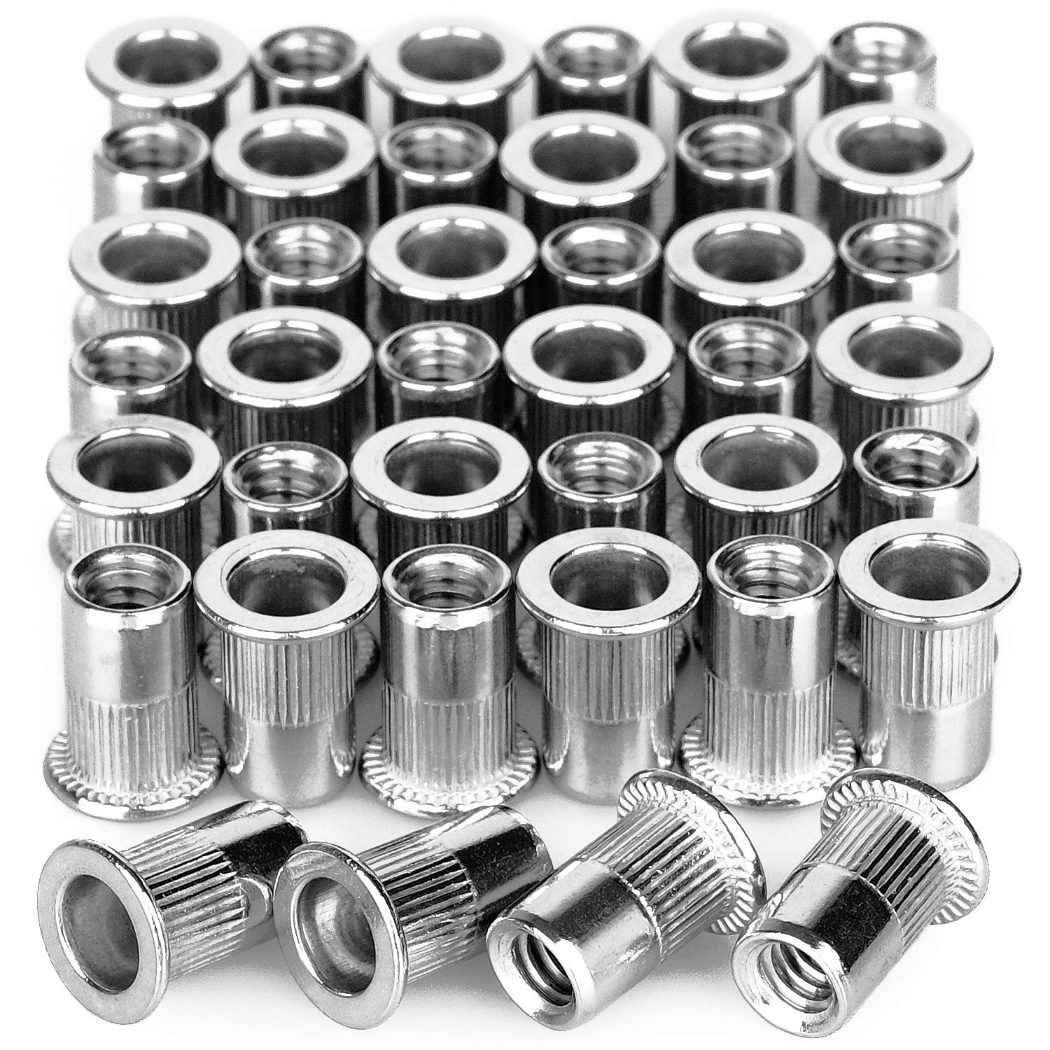 40Pcs 1/4 20 Rivet Nuts Stainless Steel Threaded Insert Nut Nutsert Rivnuts New eBay