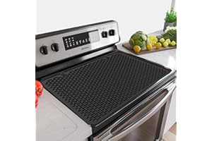 AiBOB Stove Mat for Electric Stove, 28 x 20 inches Large Silicone Stove Top Cover for Glass Top Stove, Waterproof and Nonslip Glass Cooktop Protector