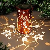 Solar Lanterns Outdoor Waterproof Hummingbirds Birthday Gifts for Women Mom Grandma Garden Decor Metal Hanging LED Decorative Light for Patio Yard Lawn Backyard Front Porch Gardening Gifts