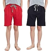 HiddenValor Kids Cotton Pajama Shorts with Pockets for Boys Girls