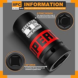 Aiourx 3/4" Drive Deep Impact Socket