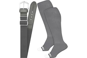 Exxact Sports Youth Baseball Socks and Belt Combo for Boys Girls - Soft, Durable Softball Socks and Belt Youth & Adult Sizes