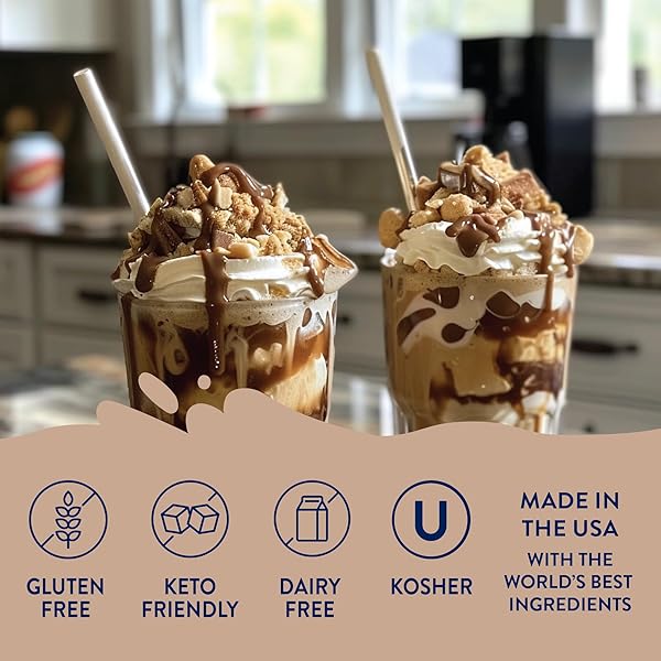 JORDAN’S SUGAR FREE PEANUT BUTTER CUP COFFEE SYRUP, 25.4OZ – KETO, GLUTEN FREE