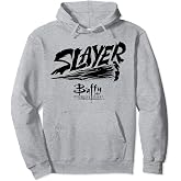 Buffy The Vampire Slayer Slayer Stake Big Chest Text Logo Pullover Hoodie