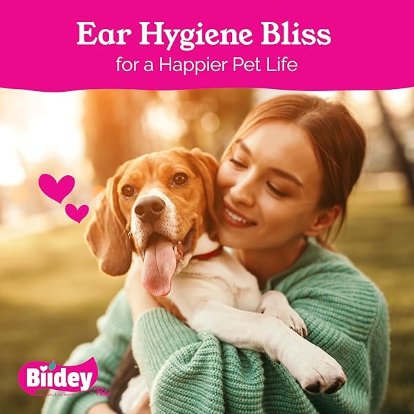BIIDEY CAT DOG EAR & FACE CLEANER WIPES, GENTLY REMOVE EAR WAX & DEBRIS, RELIEVE EAR ITCHING & INFLAMMATION – SOOTHING CLEANSING DEODORIZING EAR CARE WIPES FOR CAT AND DOG