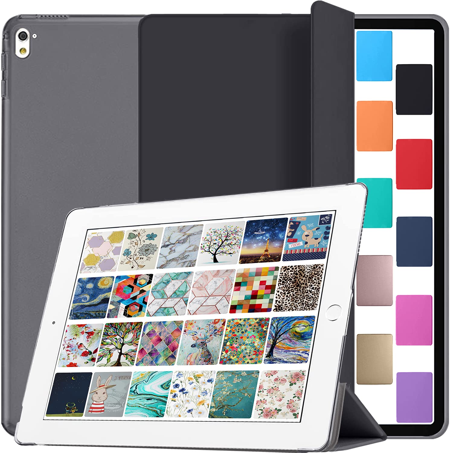 DuraSafe Cases for iPad Pro 9.7 inch 2016 Case A1673 MLMP2B/A MM172B/A MLMN2B/A MLMQ2B/A A1674 A1675 MLMW2B/A MLMX2B/A MM192B/A MLMV2B/A MLN02B/A MLMY2B/A MLN12B/A MLPY2B/A - Black