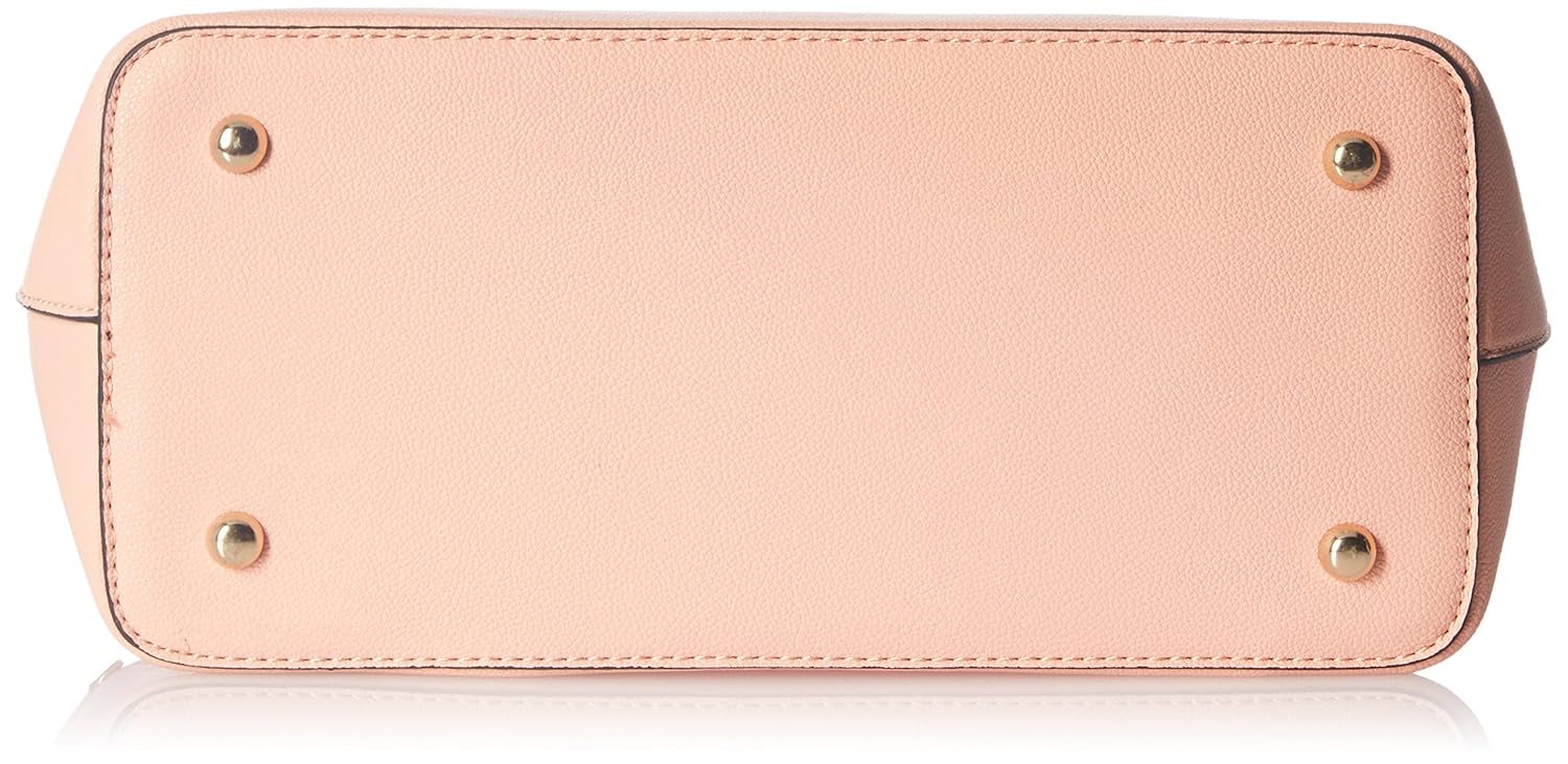 cathy london women's handbag, material- synthethic leather, colour- peach