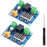 WWZMDiB 2 Pcs Low Voltage Cutoff Disconnect 12-36V Low Voltage Digital Protector for Solar, Wind, Battery and Other Types of Power Supply Systems Switch