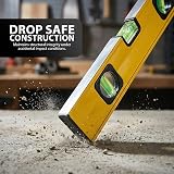 ZENO Spirit Level 3 Set 300mm 600mm 1000mm Magnetic Shock Proof Yellow Black view 6
