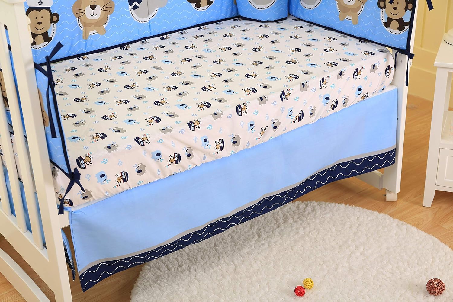 Baby Portable Standard Size Crib Bedding Set Neutral Teal Yellow Grey Spring Baby Crib Bedding Set 3 Piece 100 Soft Organic Natural Cotton Woodland Elephant And Deer Crib Bedding Set Nursery