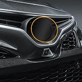 FDAIUN Blackout Emblem Overlays for 2018-2024 Toyota Camry | Front &amp; Rear TPU Badge Covers - 8.5Mil Matte Black Protective Film (Front Logo)