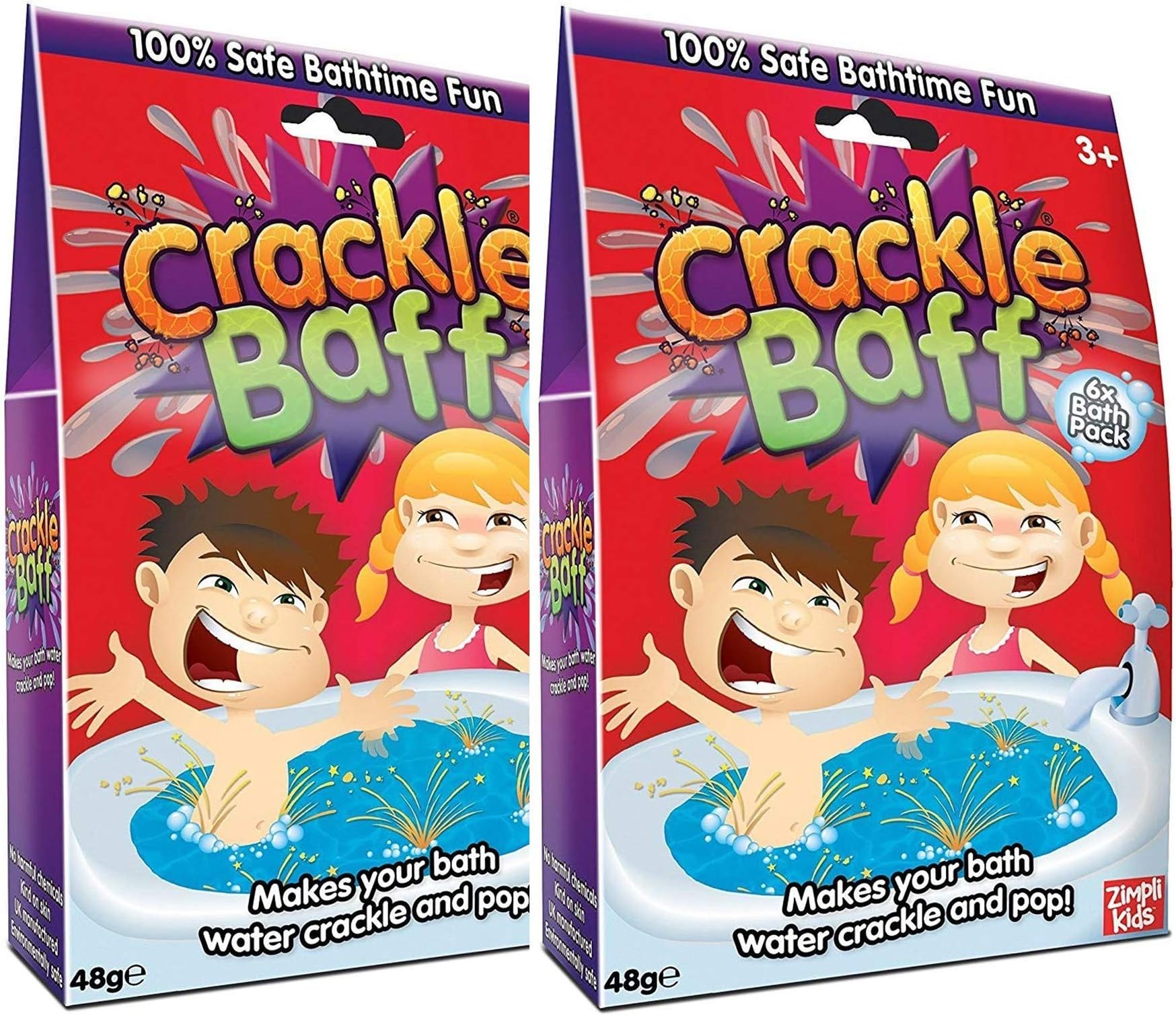 2X Crackle Baff Crackle Powder 48 g - Pack of 6