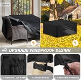 LAMUNI Garden Furniture Cover 180x120x75cm Waterproof 420D Oxford Patio Table view 3