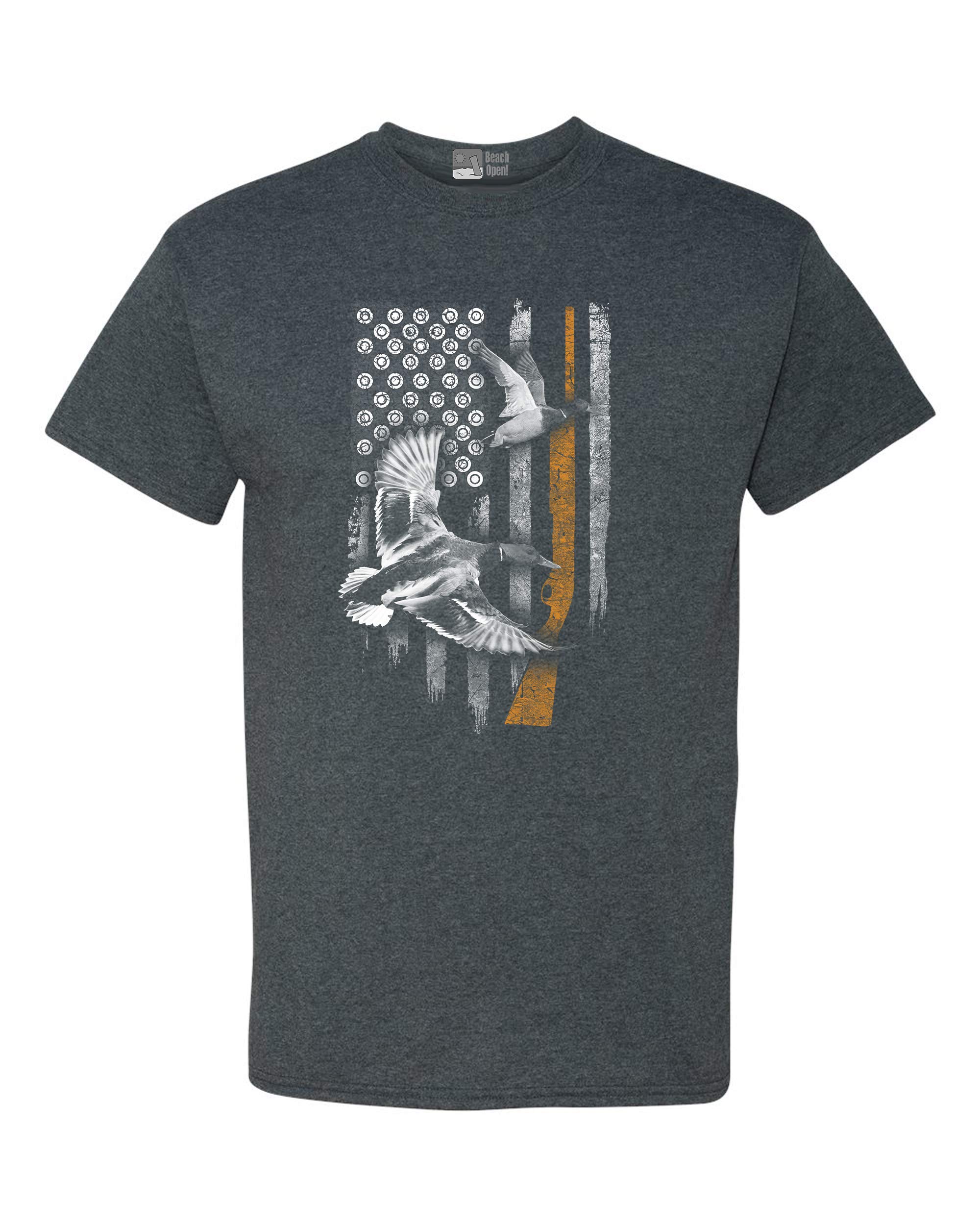 Duck Hunting Rifle American Flag Usa Dt Adult Tee T Shirt