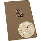 Rite in the Rain Weatherproof Leader Book, 4.625” x 7”, Tactical Tan Soft Cover, Universal Pattern with Army Reference Material (No. 980T)