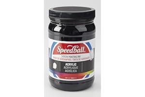 Speedball 004657 Acrylic Screen Printing Ink, 946ml, 32 Fl. oz, Black