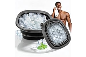 Face Bowl for Ice - Ice Face Plunge Bowl Collapsible Silicone Facial Tub for Cold Water Therapy, Large Portable Bath Basin fo