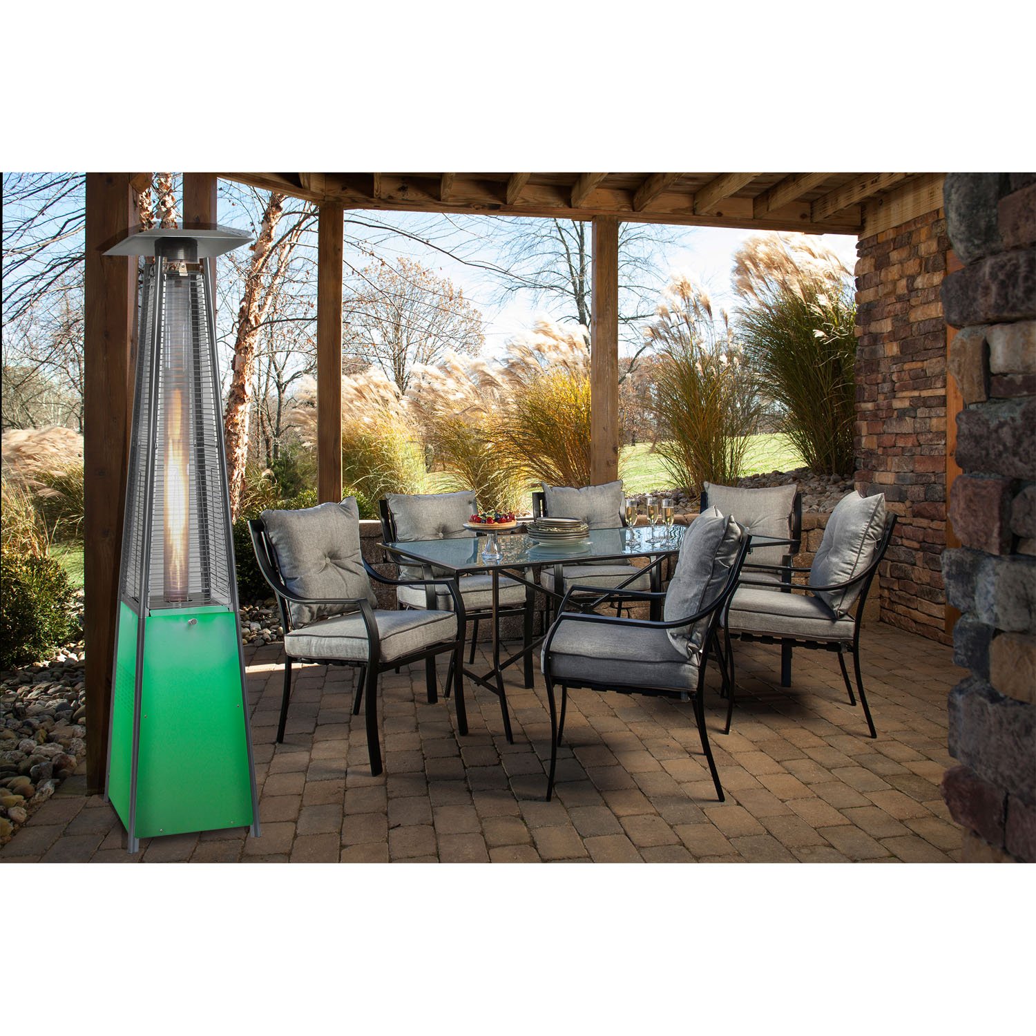Amazoncom Hanover HAN110SS Square Propane Patio Heater With