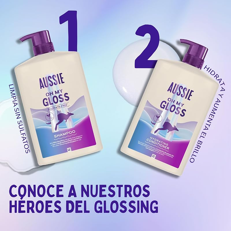 Oh My Gloss Champú Sin Sulfatos, Brillo Intenso, 1L