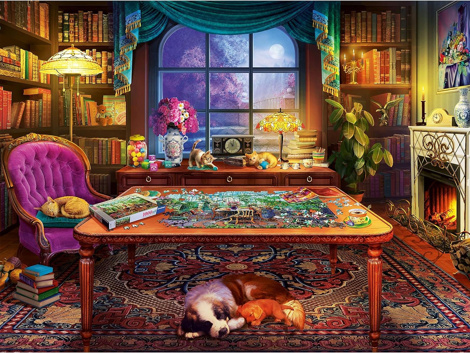 Ravensburger Cozy Series: Puzzler's Place | 750 Piece Large Format Jigsaw Puzzle | Unique, Interlocking Pieces | Softclick Technology Ideal Gift for Kids & Adults