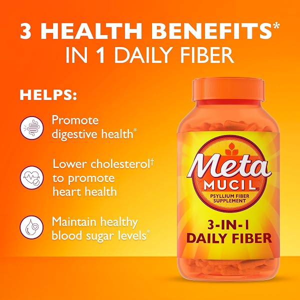 METAMUCIL FIBER THERAPY FOR REGULARITY FIBER SUPPLEMENT CAPSULES, 100-COUNT BOTTLES (PACK OF 2)