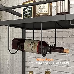 LAATOOREE Bar Cart, Two-Color Home Bar Serving