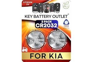 KEY BATTERY OUTLET Key Fob Batteries for Kia (2-Pack) - Sportage Sorento Soul Forte Optima K5 Rio Sedona NIRO Seltos Cadenza Carnival Stinger EV6 - Smart Key Remote Battery Replacement - CR2032 - Check Fitment Guide
