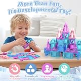 Dreamon 68 PCS Mini Magnetic Tiles Set Ice & Snow Travel Box view 8
