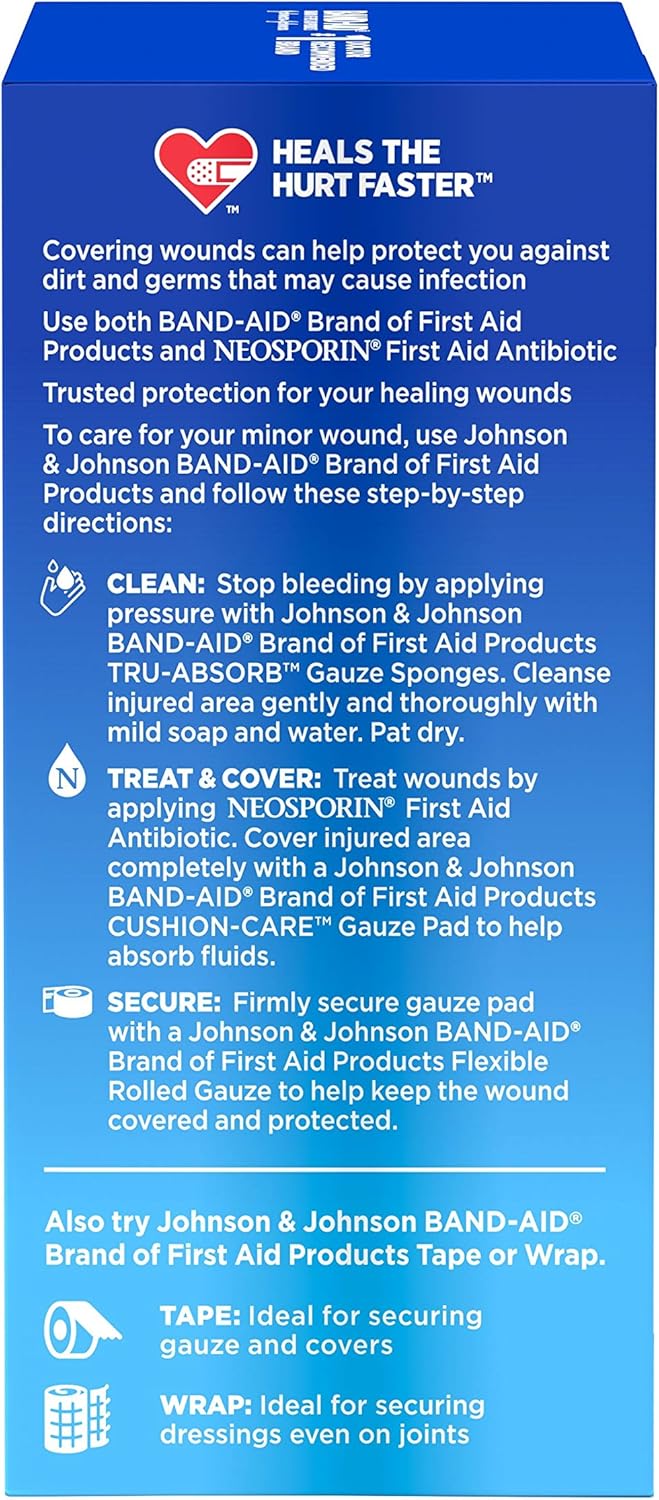 Bandaid First Aid 3 in X 2.5 yds Rolled Gauze 1 ct: Health & Personal Care