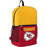 FOCO NFL Officially Licensed Football Team Color Primary Logo 2 Tone Big Logo Color Block School Bag Travel Backpack - Kansas City Chiefs