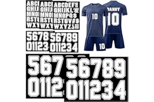 FUUTREO 190 Pcs Iron on Letters Iron on Numbers Alphabets Fabric Stickers 8 Inch and 3 Inch Number Patches 2'' Heat Transfer Letters for Clothing DIY Crafts Sports Team Uniform(Border Style,White)