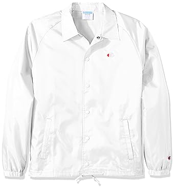 champion white coach jacket