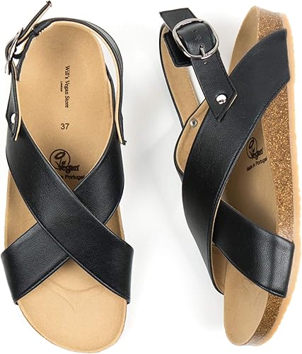 vegan black sandals