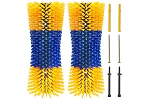 Sayutie Curved Massage Grooming Brush with 2 Screws for Horses, Cattle, Goats, Sheep, Pigs and Other Animals