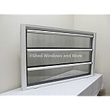 36" x 23" Aluminum Jalousie Style Window 3 panes