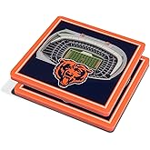 YouTheFan NFL Chicago Bears 3D StadiumView Coasters - Soldier Field