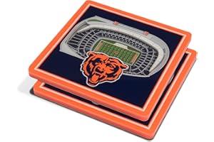 YouTheFan NFL Chicago Bears 3D StadiumView Coasters - Soldier Field