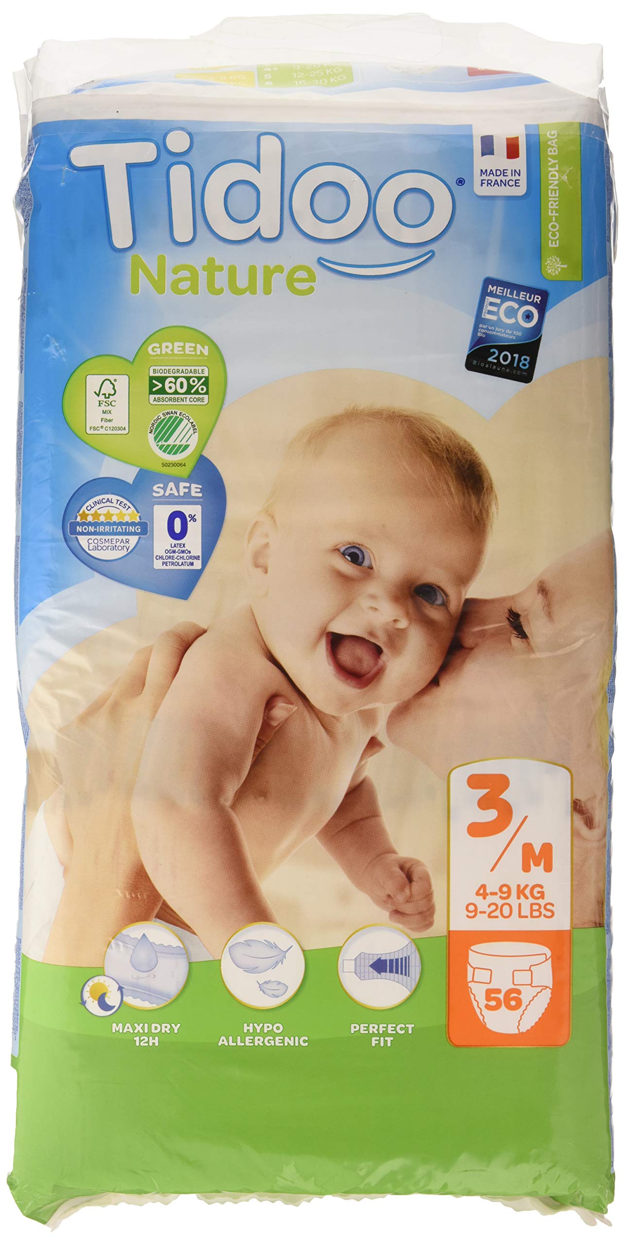 Tidoo 503877 Unisex Nappies, 4-9 kg, Size 3