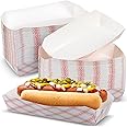 200 Pcs 2LB Checkered Paper Hot Dog Trays, 7 Inch Disposable Red and White Food Trays Serving Paper Boats for Food Hot Dog Holder for Birthday Fairs Festivals Party Decorations Supplies Popcorn