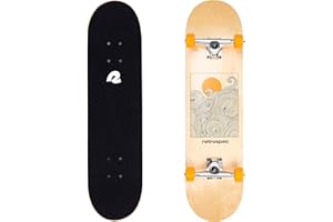 Retrospec Alameda Skateboard Complete | Canadian Maple Wood Deck w/ 5.5 Inch Aluminum Alloy Trucks for Commuting, Cruising, Carving & Downhill Riding