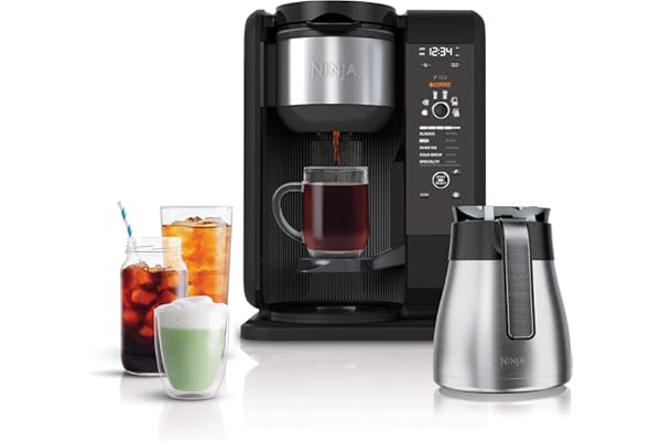 Ninja CP307 Hot and Cold Brewed System, Tea & Coffee Maker, with Auto-iQ, 6 Sizes, 5 Styles, 5 Tea Settings, 50 oz Thermal Ca