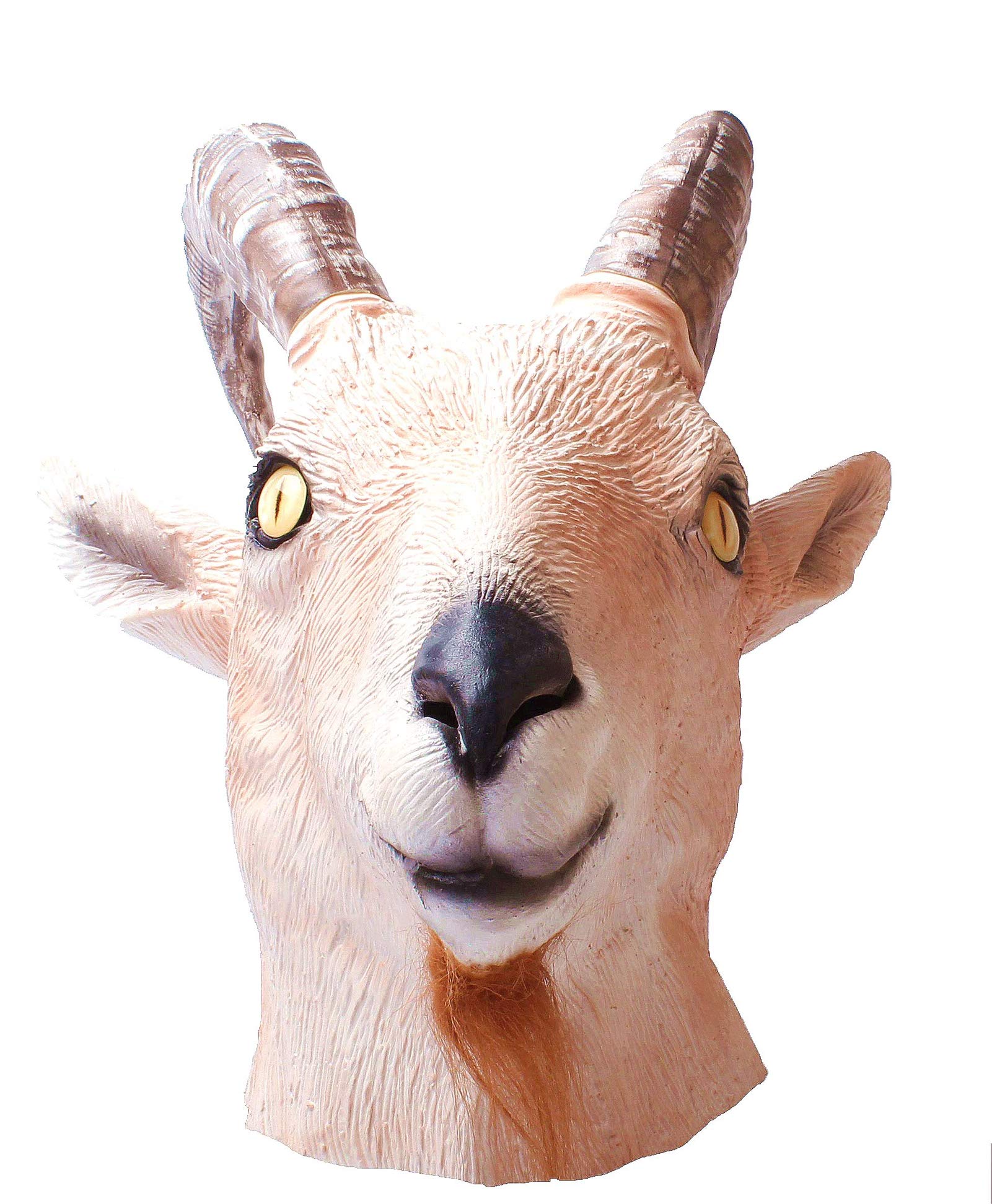 Photo 1 of **SEE NOTESS** RAPGET Antelope mask Goat Antelope Animal Head Mask Novelty Halloween Costume Party Latex Animal Mask Full Head for Adults