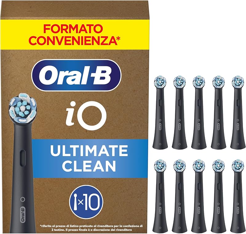 Testine di Ricambio iO Ultimate Clean, Nere, 10 Ricambi