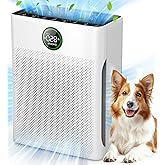 Air Purifiers for Home Large Room up to 2200sq.ft, MOOKA Air purifier for Home Pets with Washable Filter, PM 2.5 Display Air 