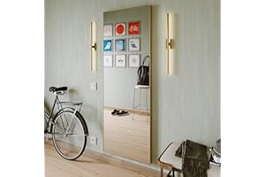 Upland Oaks Full Length Mirror for Floor & Wall in Bedroom – Seamless Metal Frame – Big & Tall Large Full Body Mirror – Leane